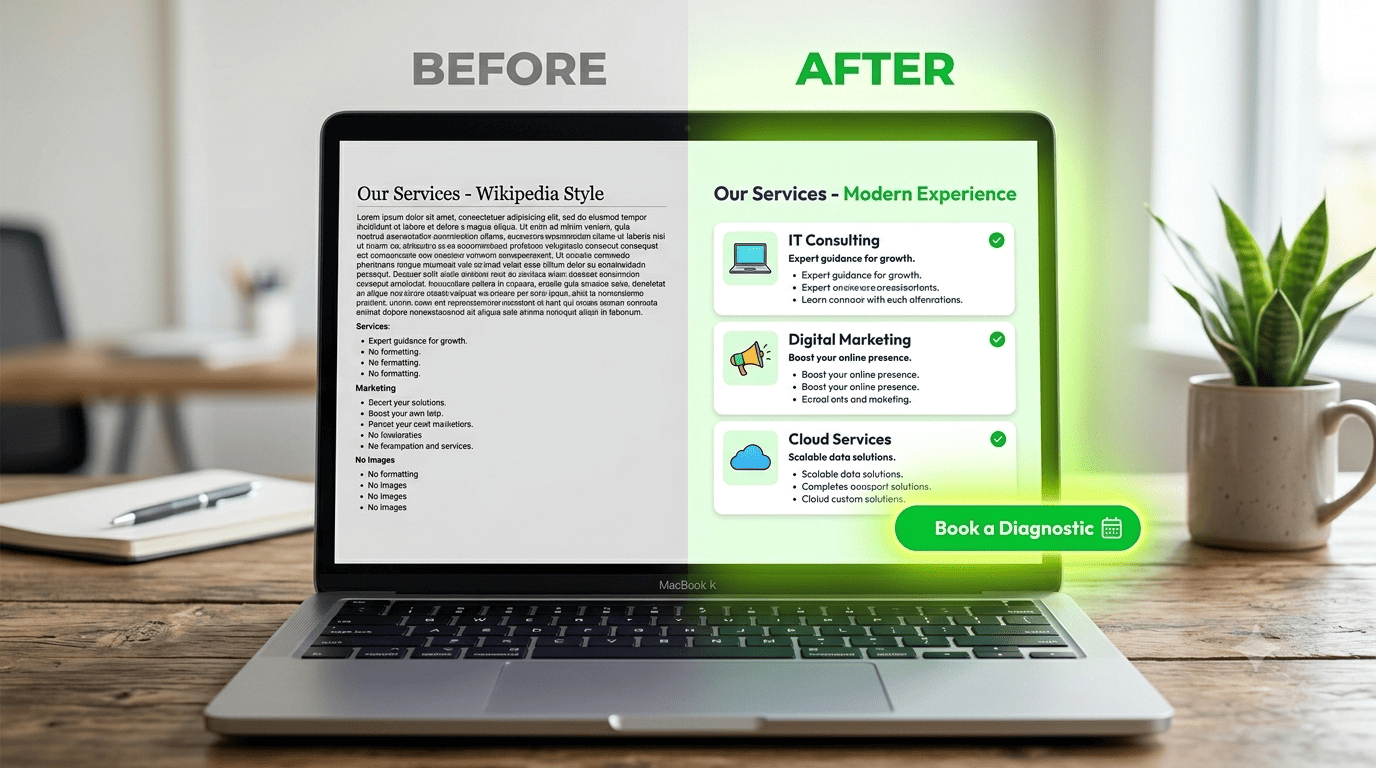 The "Services" Page That Reads Like a Wikipedia Article (And Why That's Killing Your Sales)