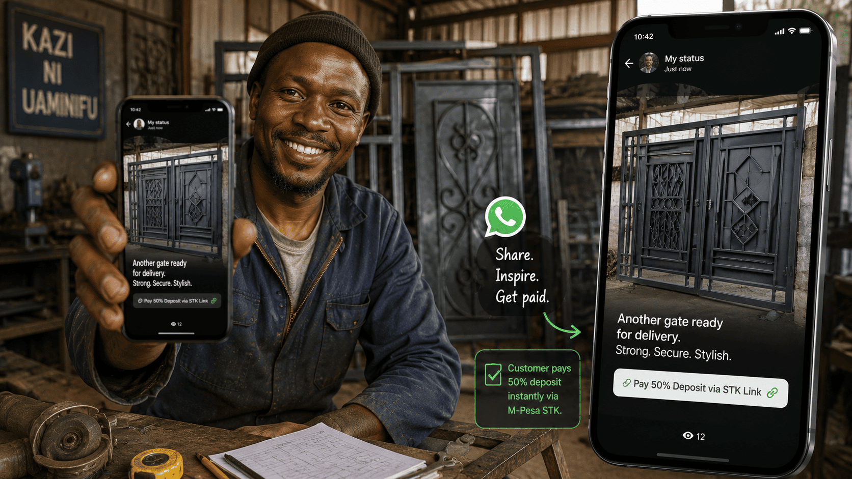 How a Jua Kali Artisan Uses STK Links to Sell Custom Orders Without a Website