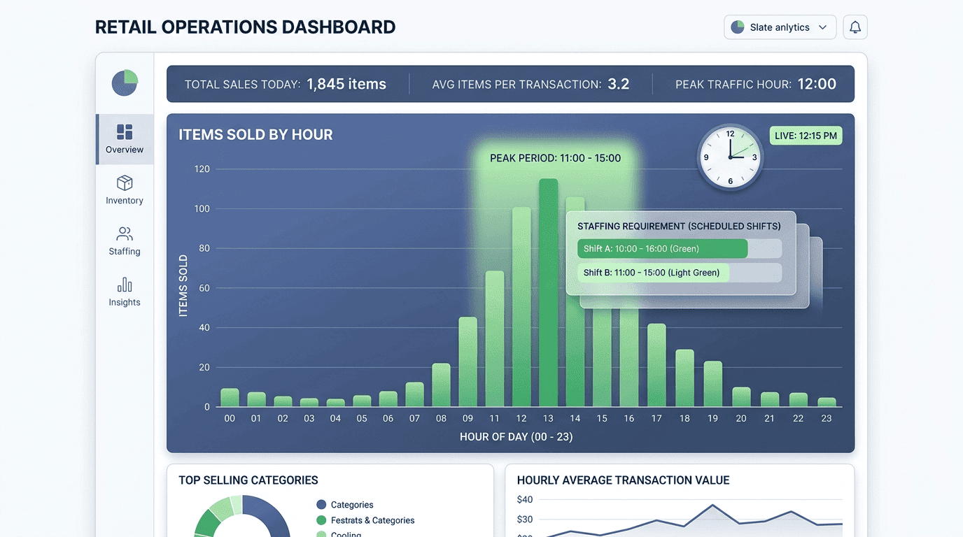 Why You Should Track "Items Sold Per Hour" to Optimise Staffing and Stocking