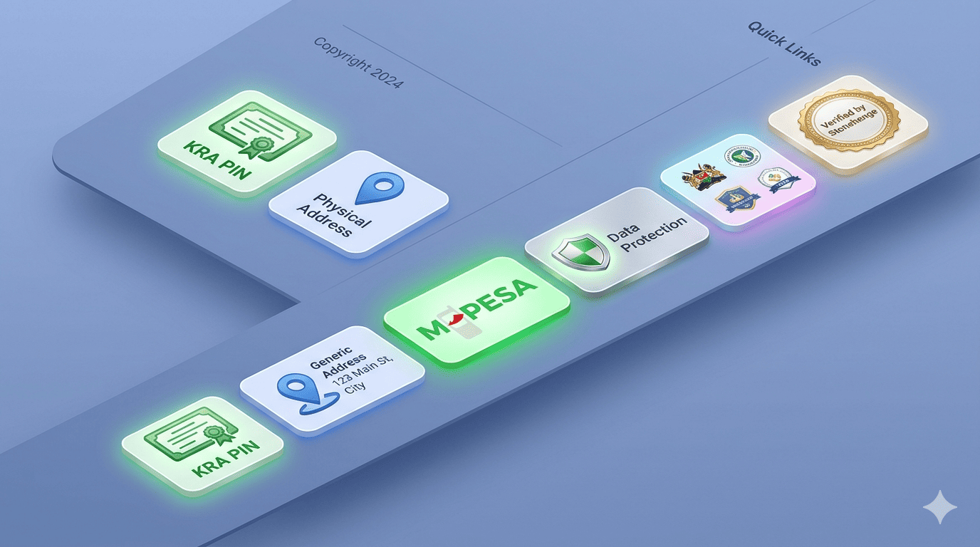 Your Website Footer Is Embarrassing You: The 6 Compliance Icons Every Kenyan SME Must Display