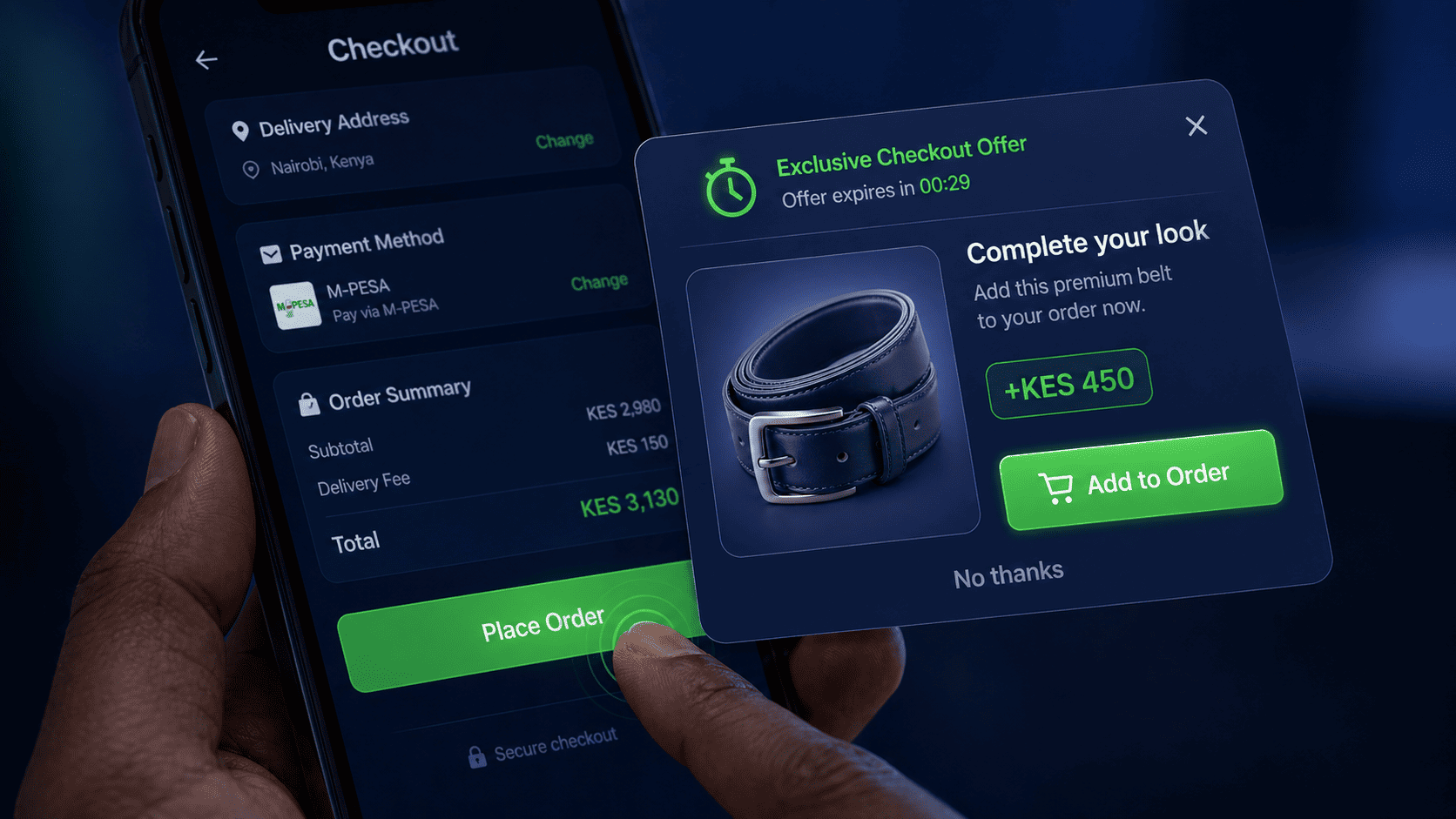 The 5-Second M-Pesa Pop-Up That Doubles Your Average Order Value: Upselling Before the PIN