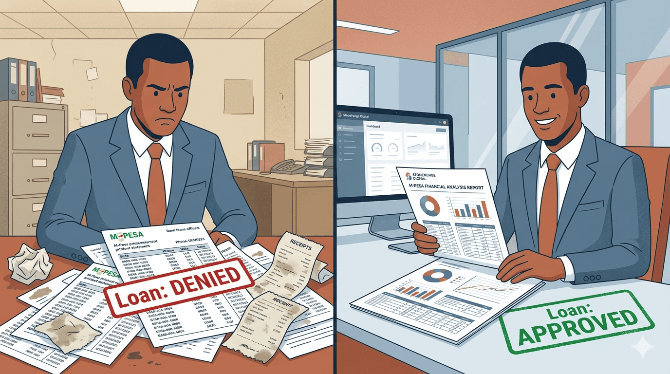 Why You Can't Get a Business Loan Even With Good M-Pesa Statements (And the Dashboard That Fixes It)