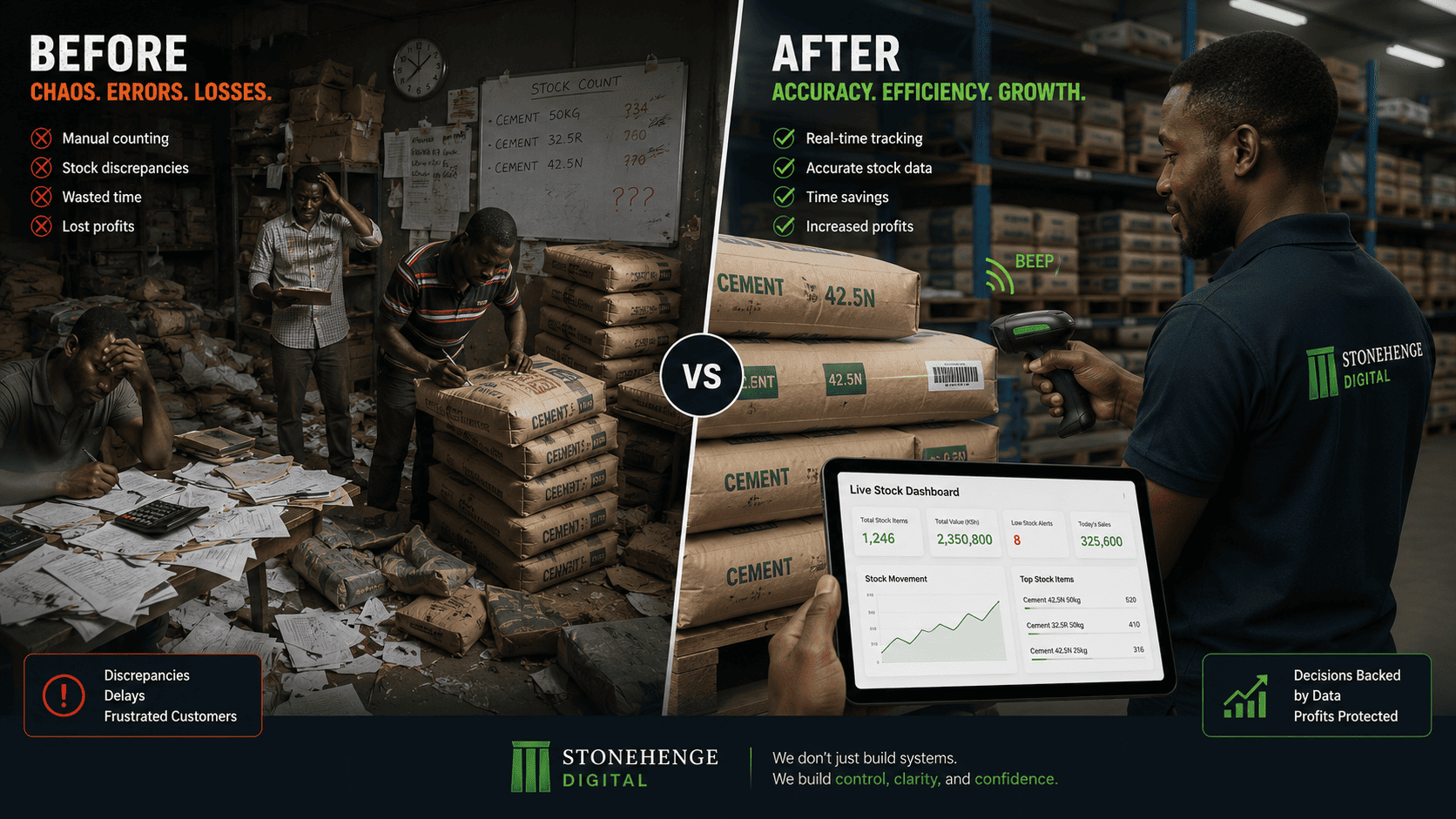 The 4-Hour Stock Take That Used to Take a Weekend: How a Barcode Scanner + Dashboard Cut Counting Time by 80%