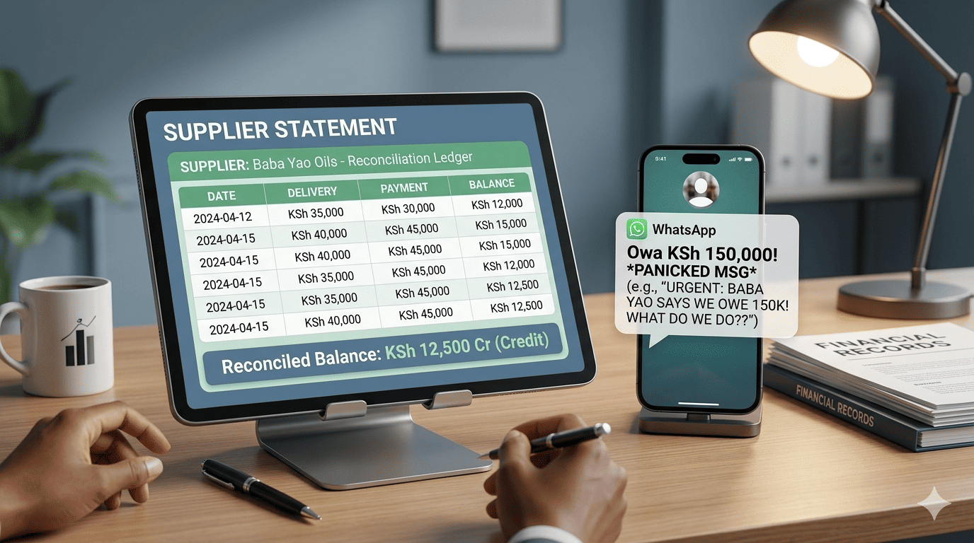 The "Supplier Says I Owe Them KSh 150,000" Panic: How to Keep a Supplier Statement That Matches Theirs Every Time
