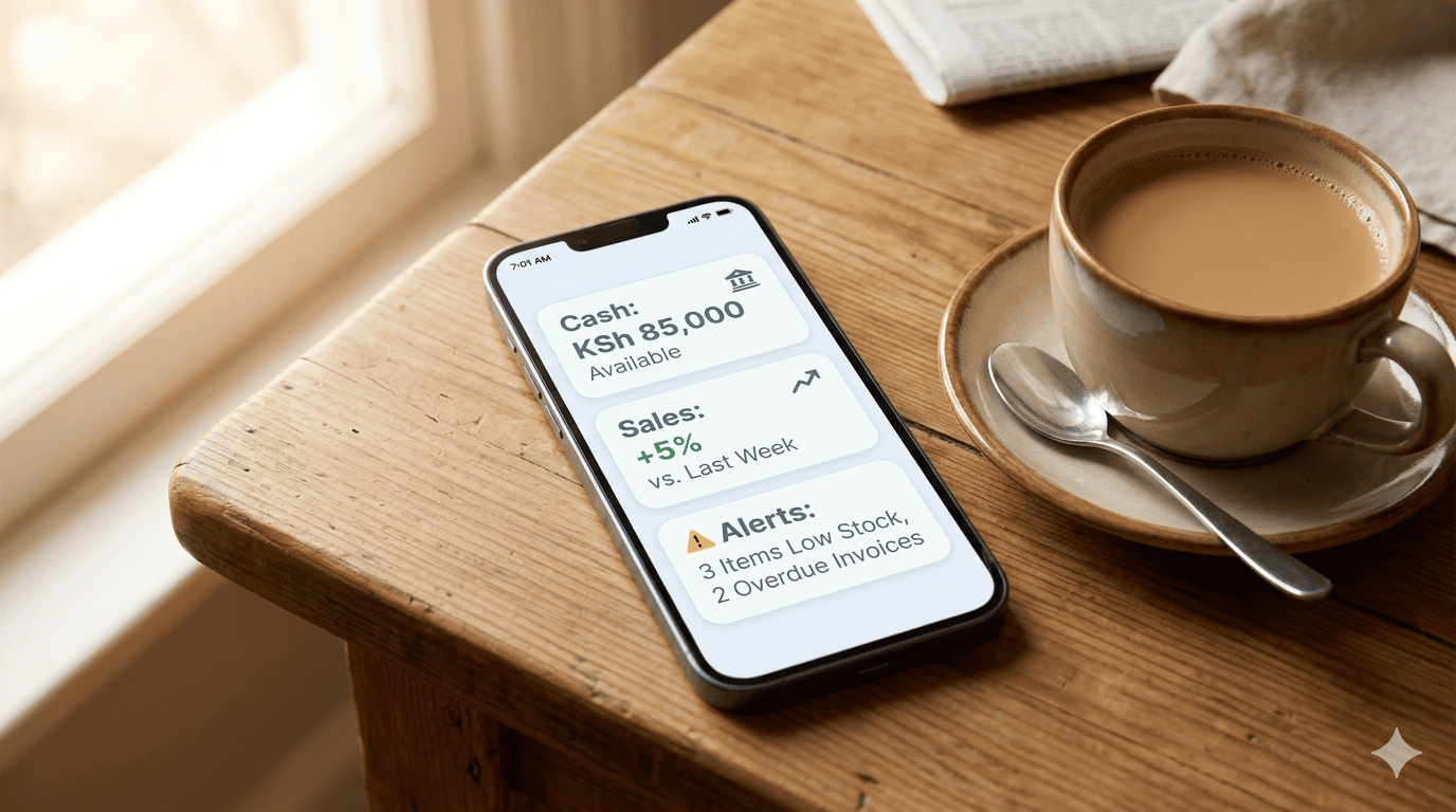 The 3 Reports Your Kenyan Business Needs Every Monday Morning (And How to Set Them to Auto-Generate)