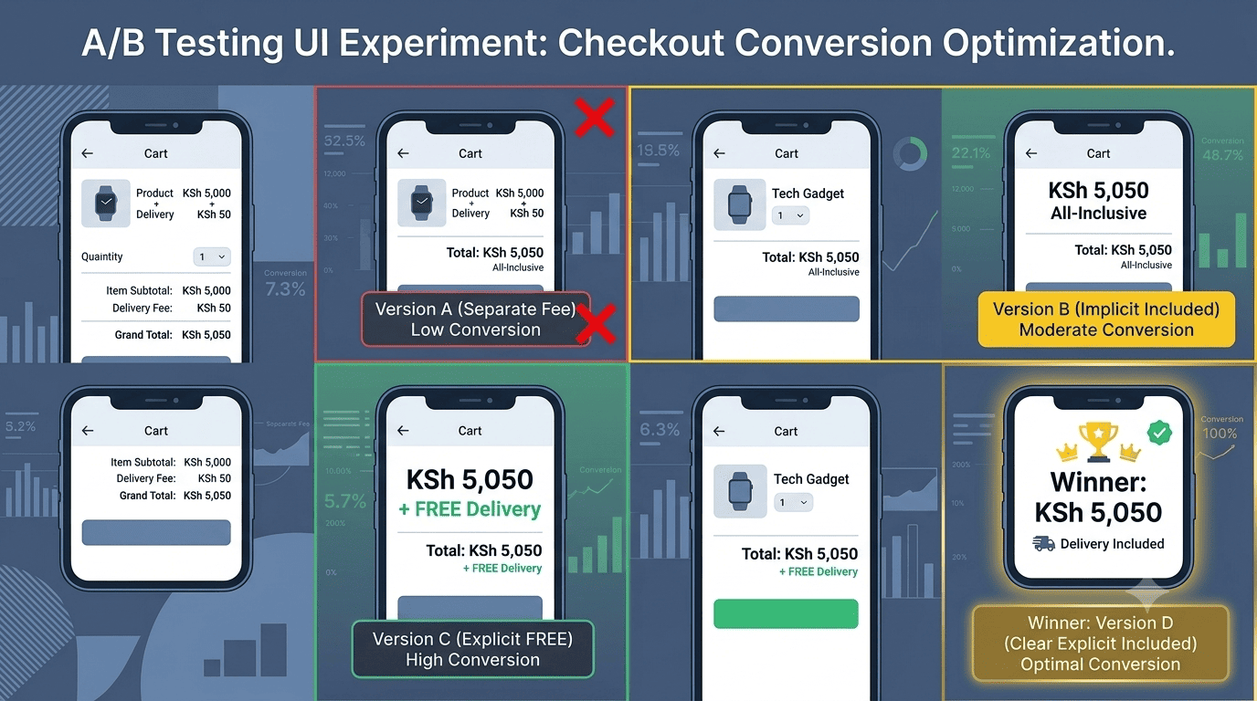 Why Kenyans Will Abandon a KSh 5,000 Cart Over a KSh 50 Delivery Fee—and the Checkout Design That Hides the Pain