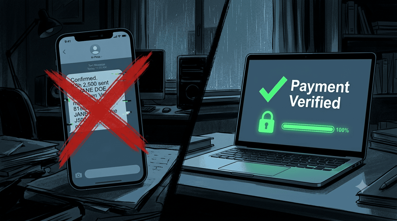 The "Niaje, Nmetuma" Scam: How Fake M-Pesa Payment Confirmations Are Evolving and the Only Verification Method That Works