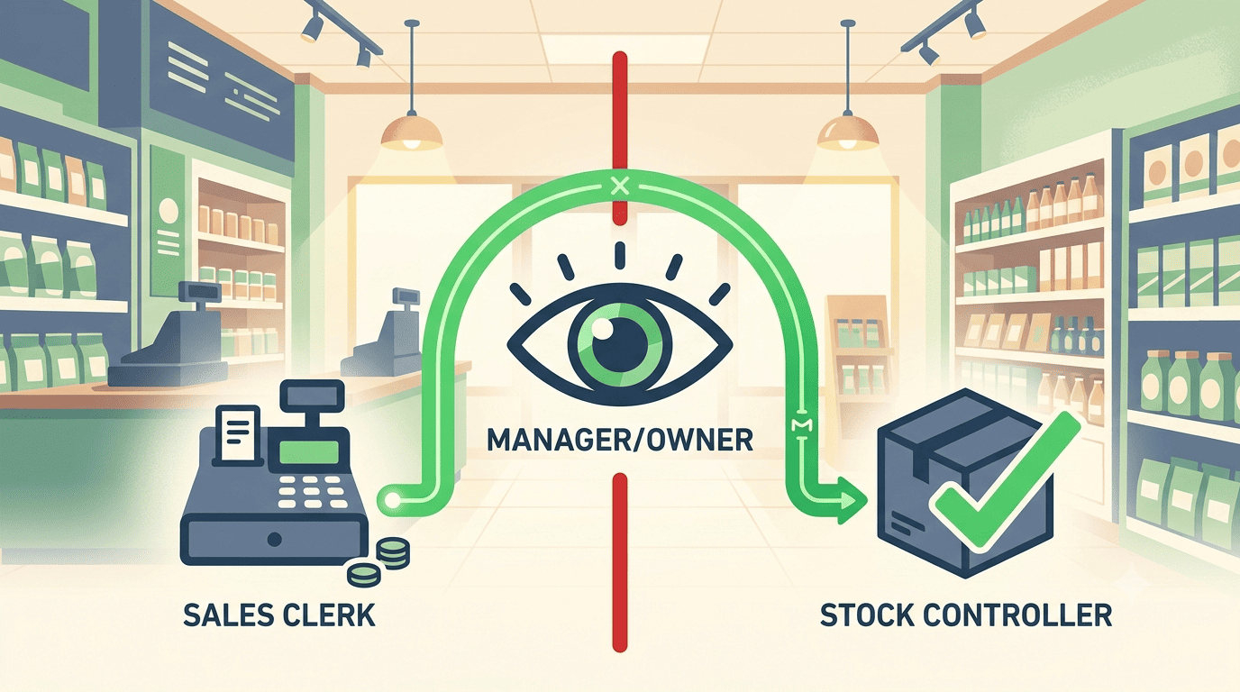 Why You Should Never Let an Employee Handle Both Sales and Stock (And How to Enforce Segregation of Duties with Login Permissions)
