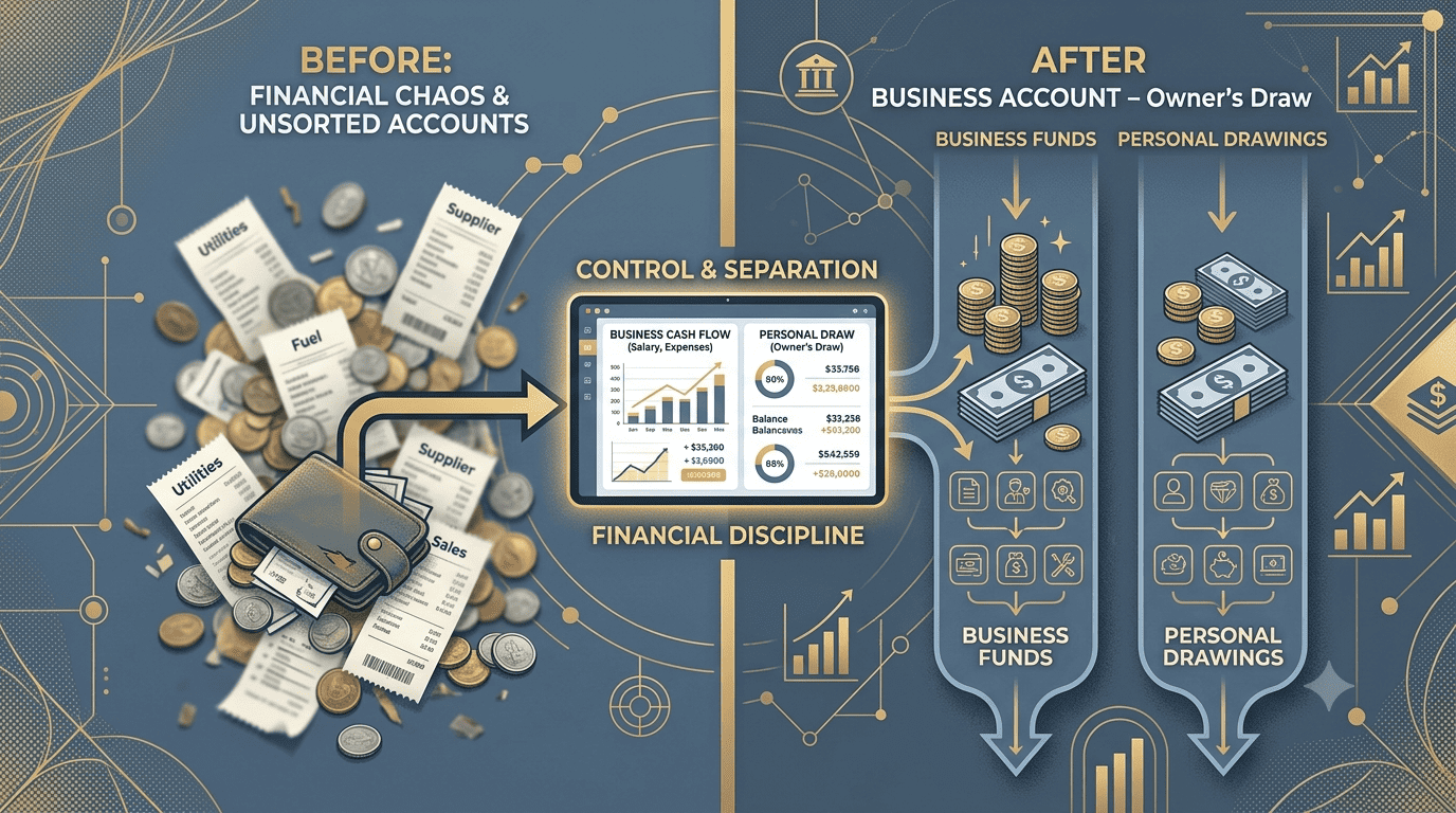 The "Nimekula Kwa Biashara" (I've Eaten from the Business) Guilt: How to Use a Dashboard to Draw a Clear Line Between Business and Personal Expenses Forever
