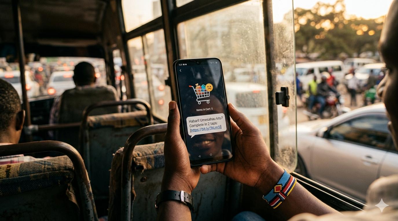 The "Niaje" Follow-Up: How Automated Emails + M-Pesa SMS Recover Abandoned Carts in Kenya